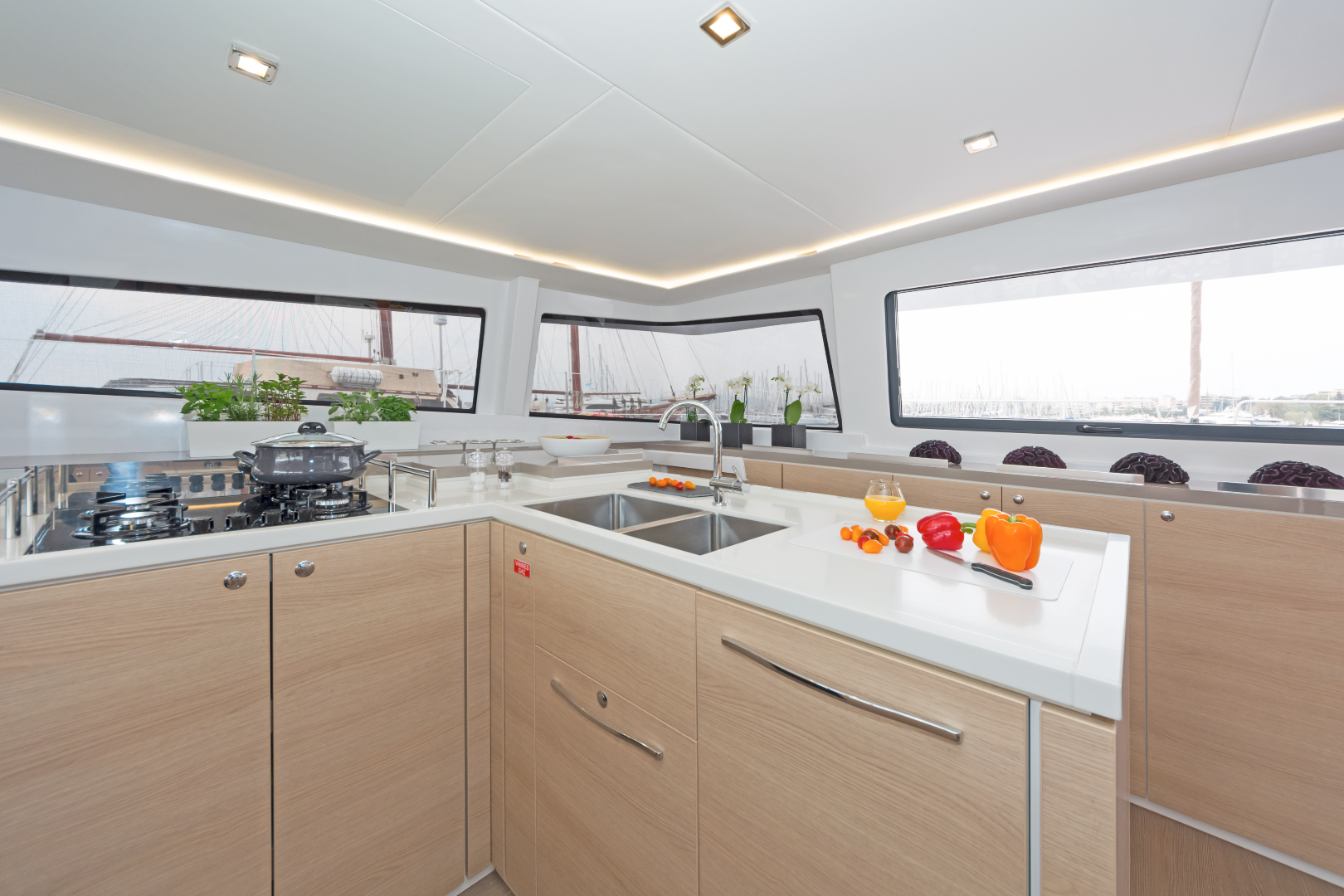 kitchen-view-on-catamaran